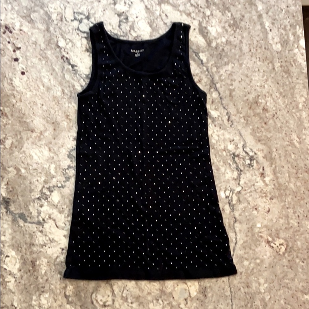 Massini Black Studded Tank - Lg: EUC